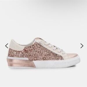 Dolce Vita Vina Sneakers Rose Gold Glitter Fashion